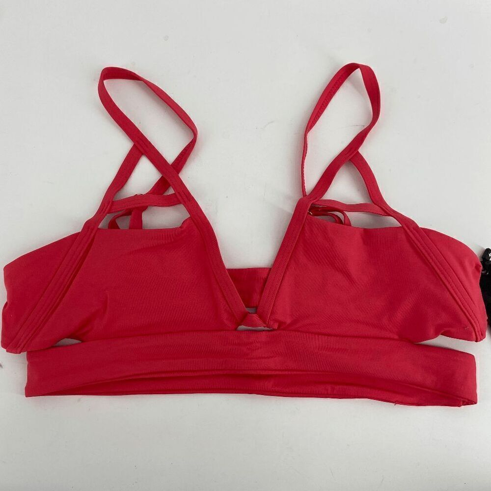 Tavik Jessi Triangle Womens Paradise Pink New spaghetti strap Bikini Top Large